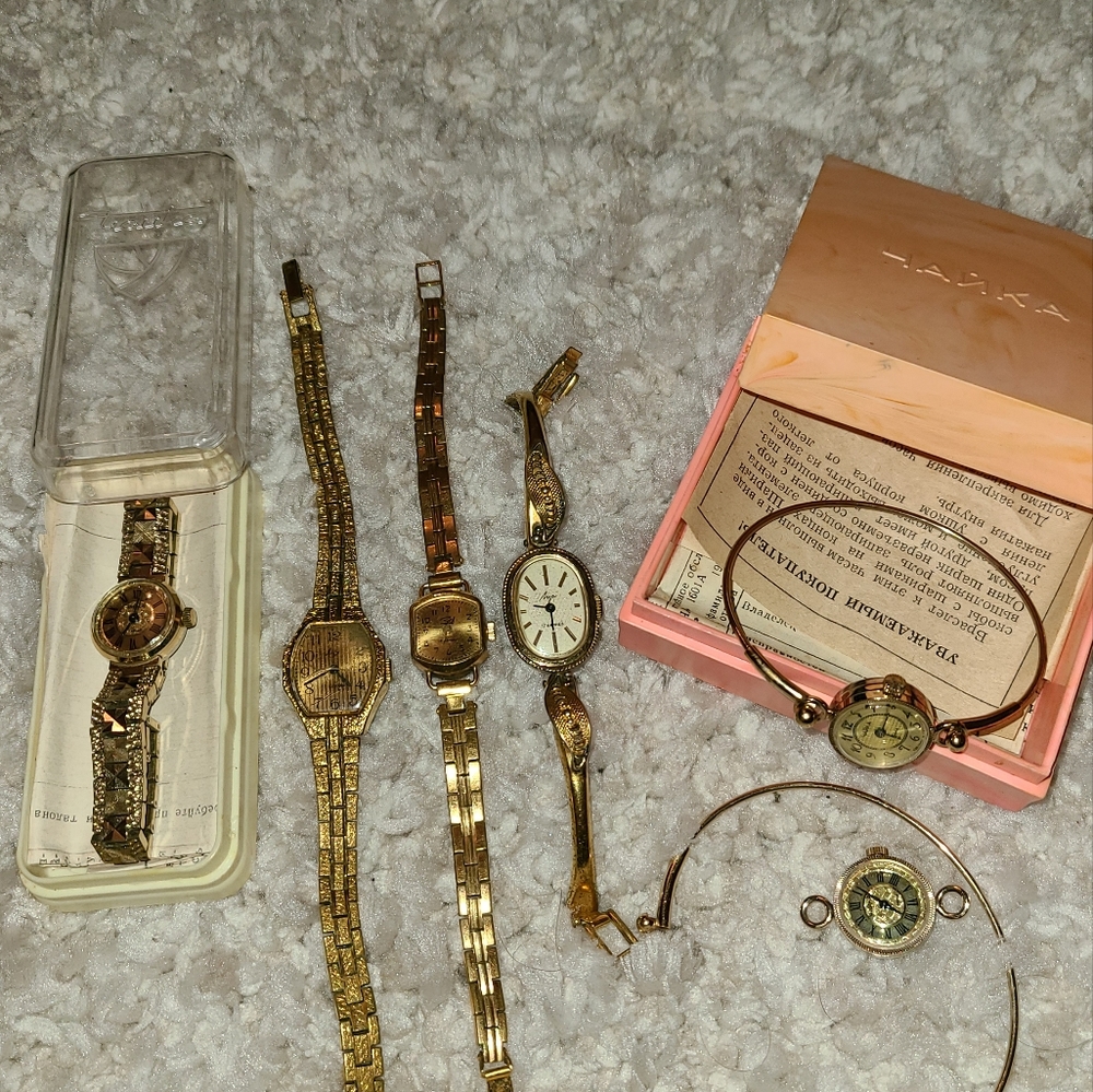 Vintage gold plated Russian wrist watch - Picture 16 of 16